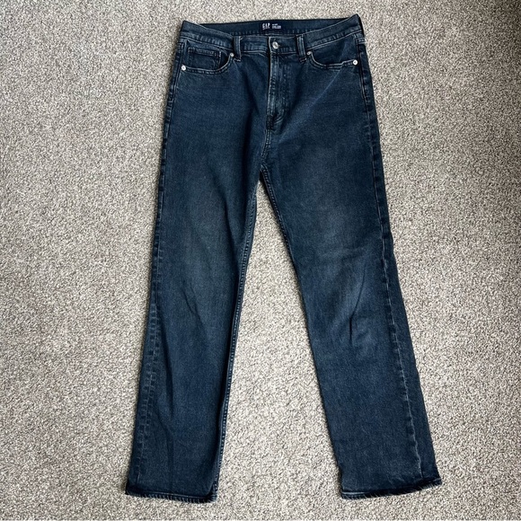 Gap Weathered Black High Rise Straight Leg Jeans, Size 10/30R - Picture 1 of 6